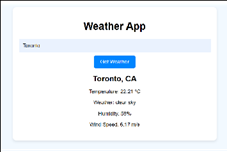 Weather App - Current Conditions Display